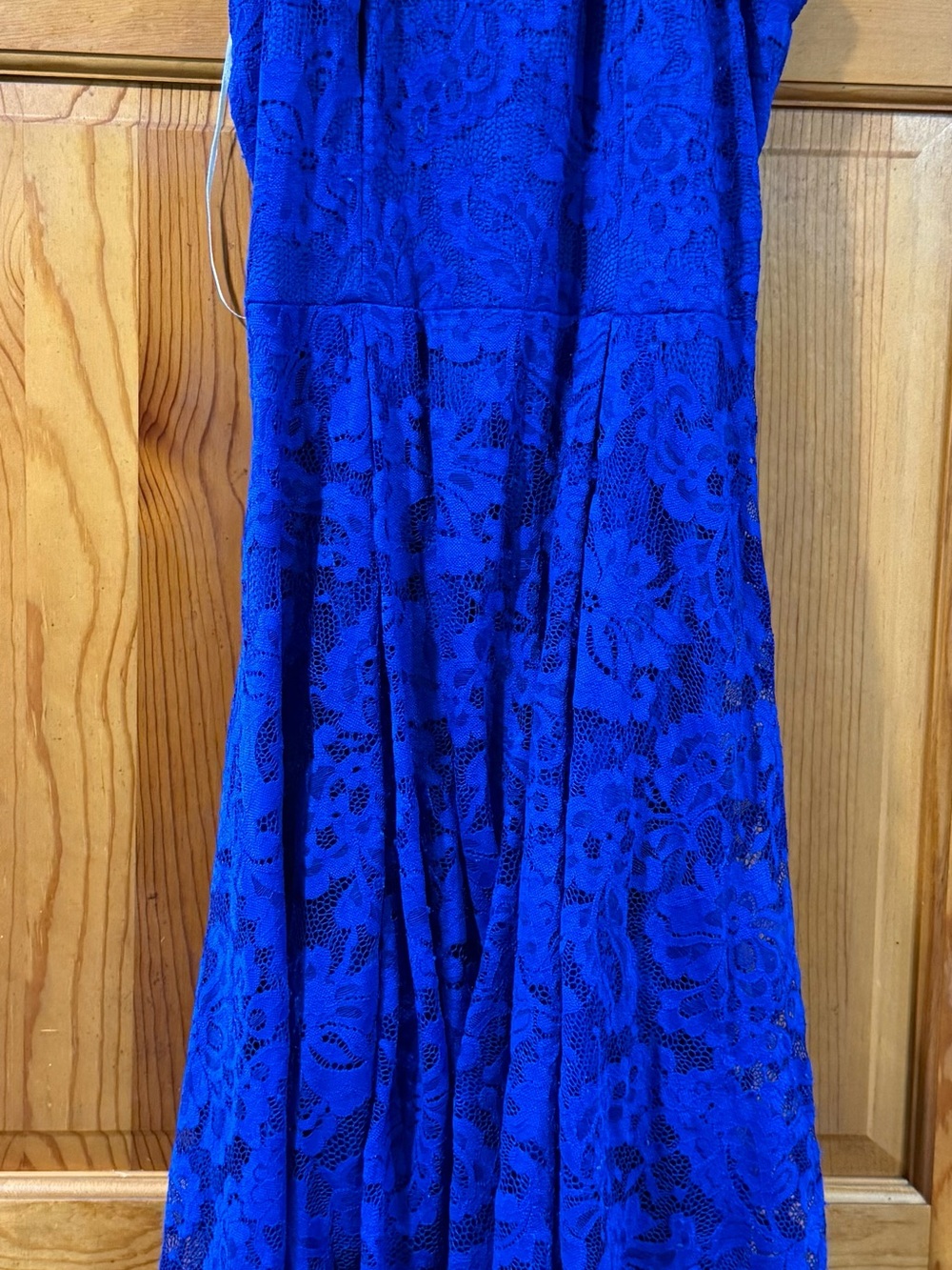 Royal Blue Lace Fit-and-Flare Dress